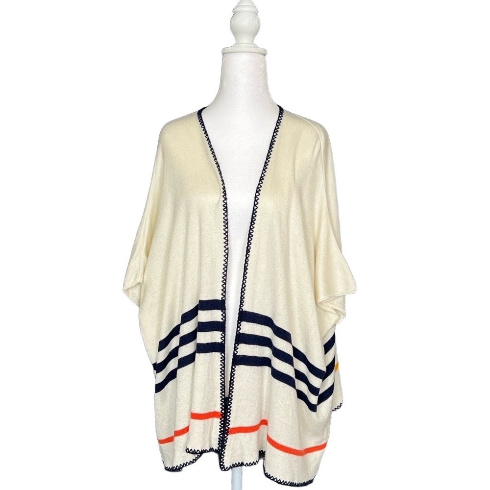 Marine Layer Cardigan Womens One Size‎ Stripe Open Front Coastal Preppy Nautical
